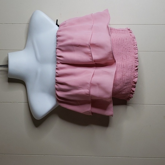 1. State Strapless Tiered Top Blush - Picture 5 of 7